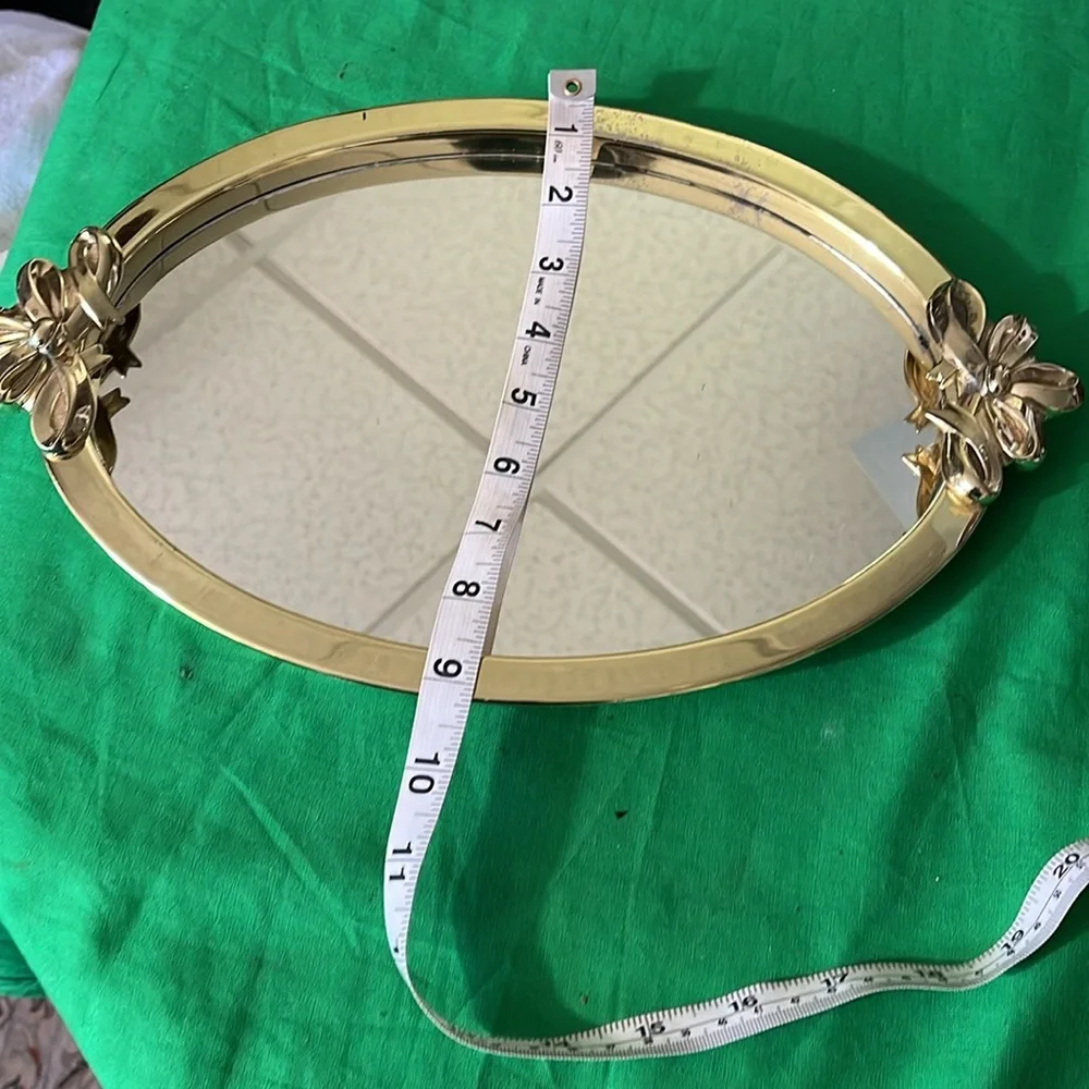 Elegant Gold Oval Wall Mirror